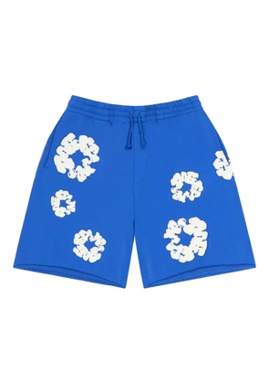 Denim Tears Wreath-print track shorts - Blue