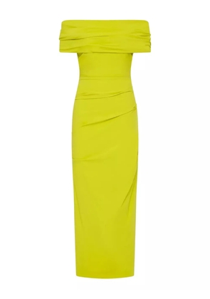 Rachel Gilbert Camille off-shoulder draped maxi dress - Green