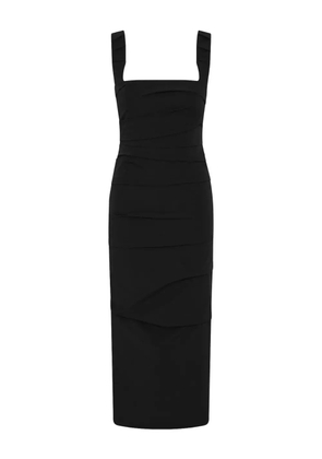 Rachel Gilbert square-neck draped midi dress - Black