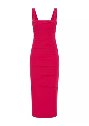 Rachel Gilbert Anna square-neck draped midi dress - Pink