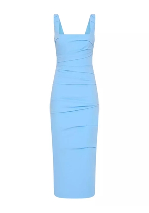 Rachel Gilbert square-neck draped midi dress - Blue