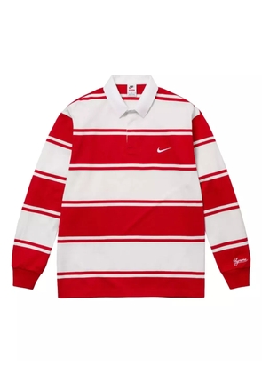 Supreme x Nike 'SS25 - Red' striped rugby shirt