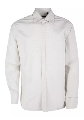BOSS long-sleeve cotton shirt - White