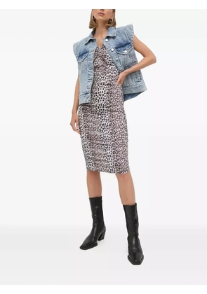 Notes du Nord leopard-print midi dress - White