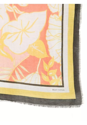 Marc O'Polo floral-print linen scarf - Yellow