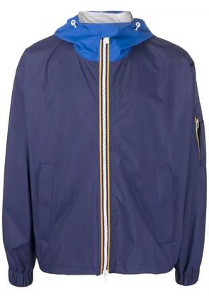 K-Way R&D drawstring-hood zip-up jacket - Blue