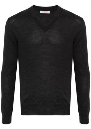 Valentino Garavani V-neck virgin-wool jumper - Grey