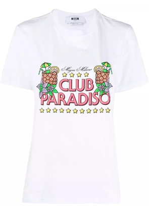 MSGM graphic-print cotton T-shirt - White