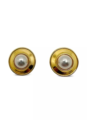 Jennifer Gibson Jewellery 1980s pearl earrings - Gold