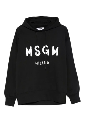 MSGM logo-print hoodie - Black