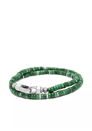 Nialaya Jewelry malachite heishi wrap bracelet - Green