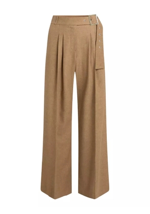 Karl Lagerfeld pleated wide-leg trousers - Neutrals