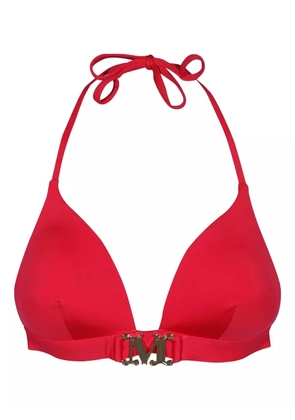 Max Mara logo-plaque triangle bikini top - Pink