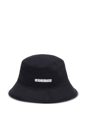 Neighborhood logo cotton bucket hat - Black