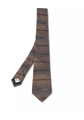 Burberry Pre-Owned striped silk tie - Brown