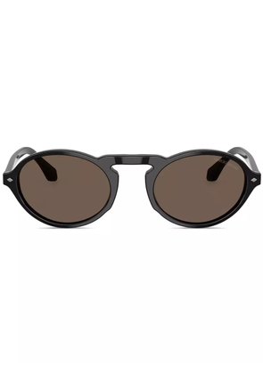 Giorgio Armani oval-frame sunglasses - Black