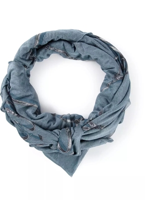 Gucci printed scarf - Blue