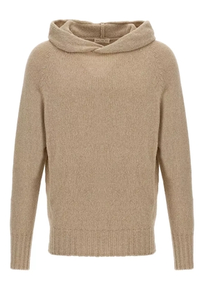 Ma'ry'ya hooded side-split sweater - Neutrals
