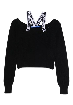 Karl Lagerfeld Jeans cross-strap sweater - Black