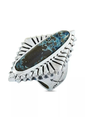 King Baby Concho turquoise ring - Silver