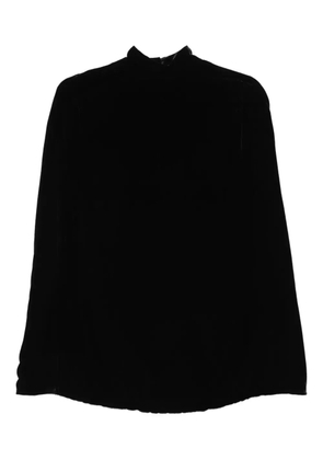 Raquel Diniz Palmas velvet high-neck cape - Black