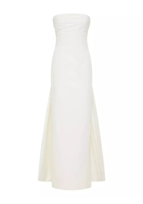 Rachel Gilbert Odette strapless pleated gown - White