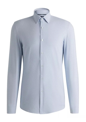 BOSS geometric-print shirt - Blue