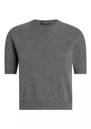 Dolce & Gabbana short-sleeve cashmere sweater - Grey