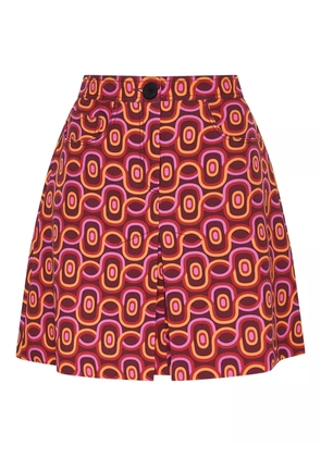 MALIPARMI geometric-pattern mini skirt - Purple