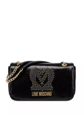 Love Moschino chain-strap studded-logo bag - Black