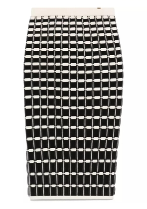 Elisabetta Franchi micro-ruffles midi skirt - Black