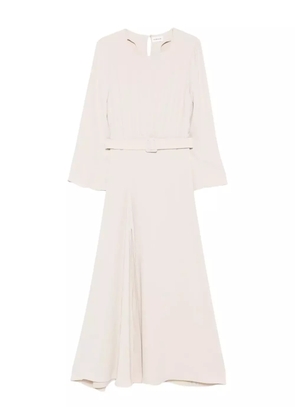 P.A.R.O.S.H. belted keyhole neck dress - Neutrals