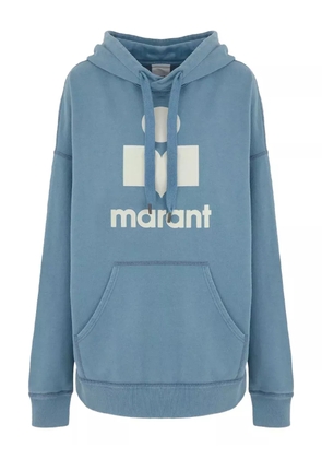MARANT logo-print hoodie - Blue