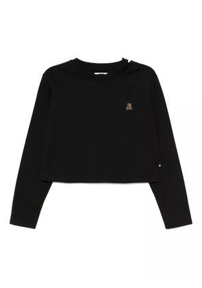 izzue embroidered cut-out T-shirt - Black