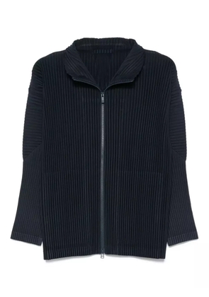 Homme Plissé Issey Miyake pleated zip-front shirt jacket - Blue