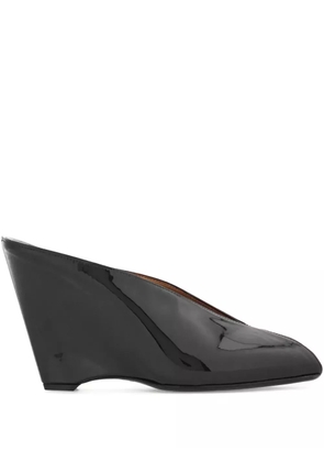 Ferragamo peep-toe wedge pumps - Black