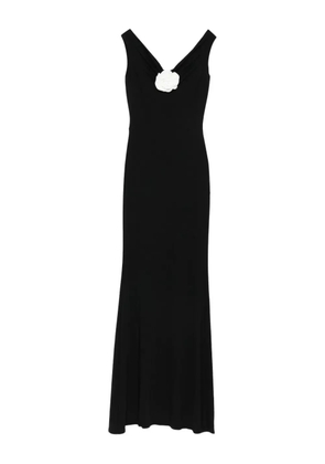 ROSERRY flower-embellished maxi dress - Black