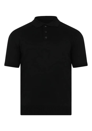 YES LONDON three-button cotton polo shirt - Black