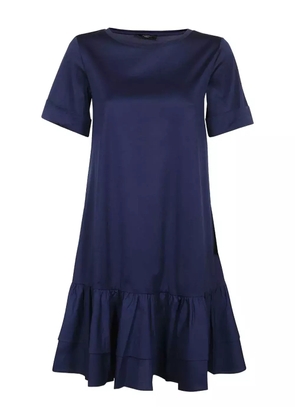 Weekend Max Mara ruffled cotton mini dress - Blue