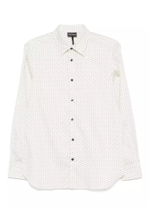 Emporio Armani patterned cotton shirt - White