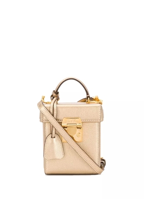 Mark Cross stitching detail mini tote bag - Gold