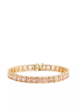 Izabel Display square-cut zirconia tennis bracelet - White