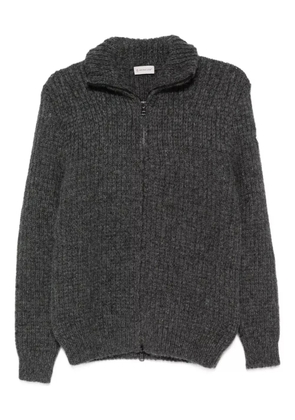 Moncler ribbed zip-up cardigan - Grey