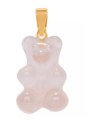 Crystal Haze bear-shaped quartz pendant - Pink