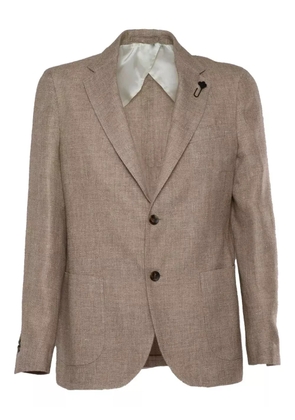 Lardini three-button patch-pocket blazer - Brown