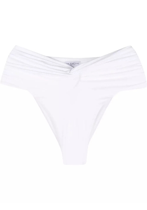 La Reveche Amelie ruched bikini bottoms - White