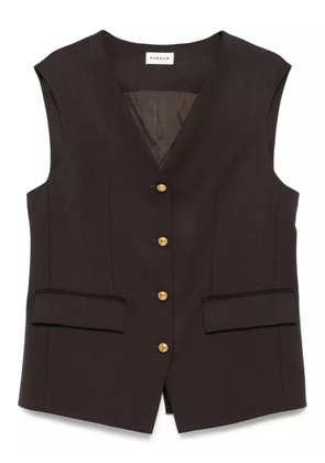 P.A.R.O.S.H. button-fastening flap-pocket gilet - Brown