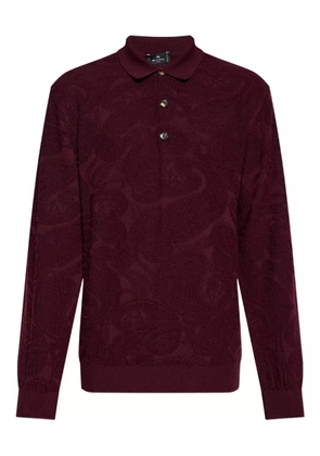 ETRO textured polo shirt