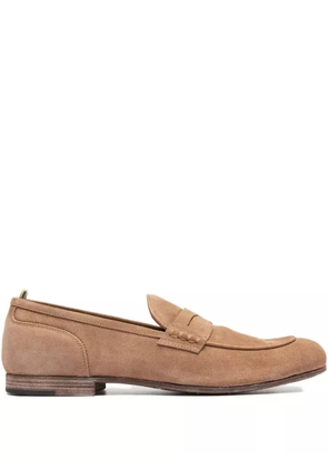 Officine Creative penny leather loafers - Brown