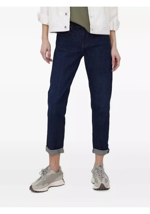 G-Star RAW logo-patch rolled-cuffs denim jeans - Blue